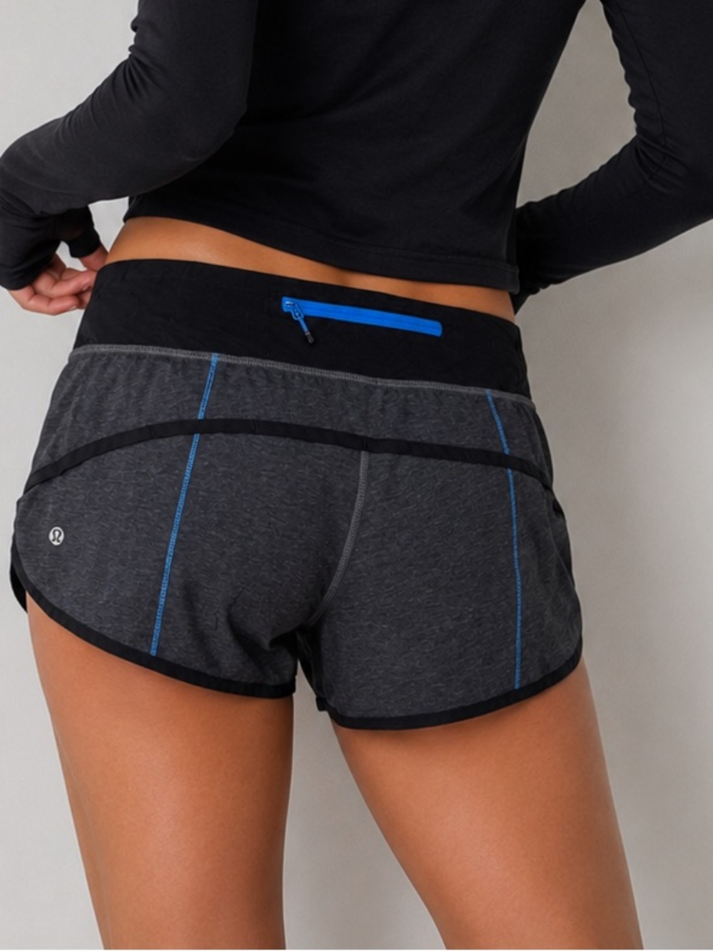 Lululemon Gray Athletic Skort with Black Waistband